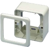 Surface Mount Outlet Back Box, Back box + faceplate