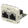 Cat. 6A Dual RJ-45 Insert for Fast Ethernet, RAL 9010